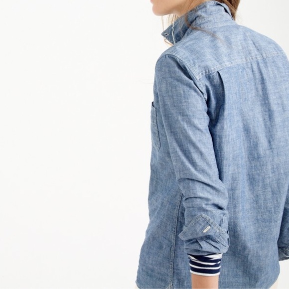 J.Crew selvedge chambray shirt sizes 6,8 EUC - Picture 3 of 4
